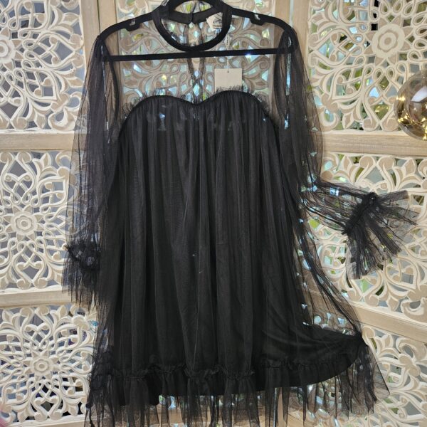 Robe courte noire en tulle Choklate