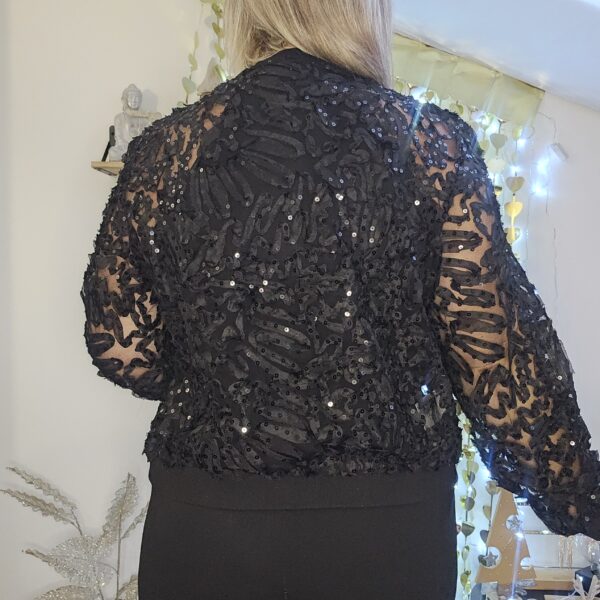 Bombers noir en dentelle et sequins Choklate – Image 8