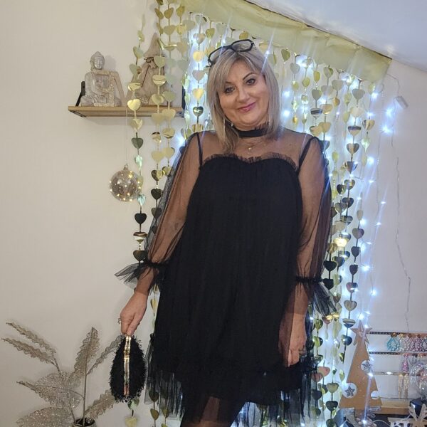 Robe courte noire en tulle Choklate – Image 5