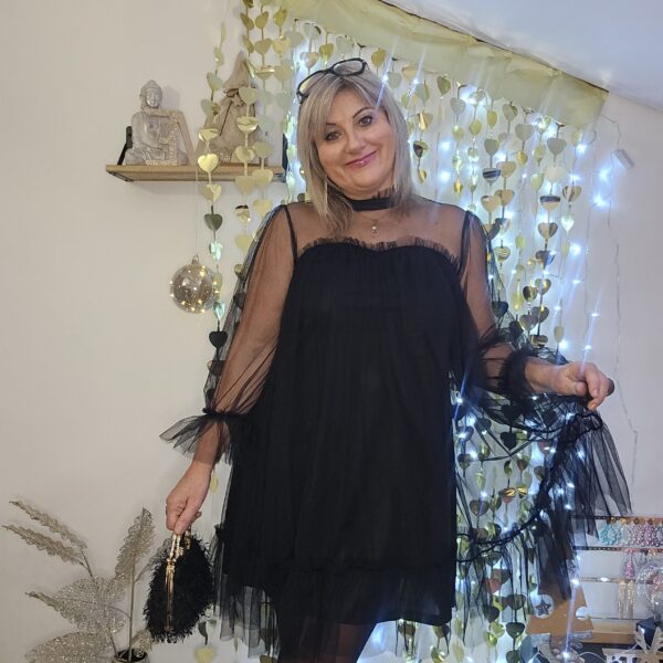 Robe courte noire en tulle Choklate – Image 6