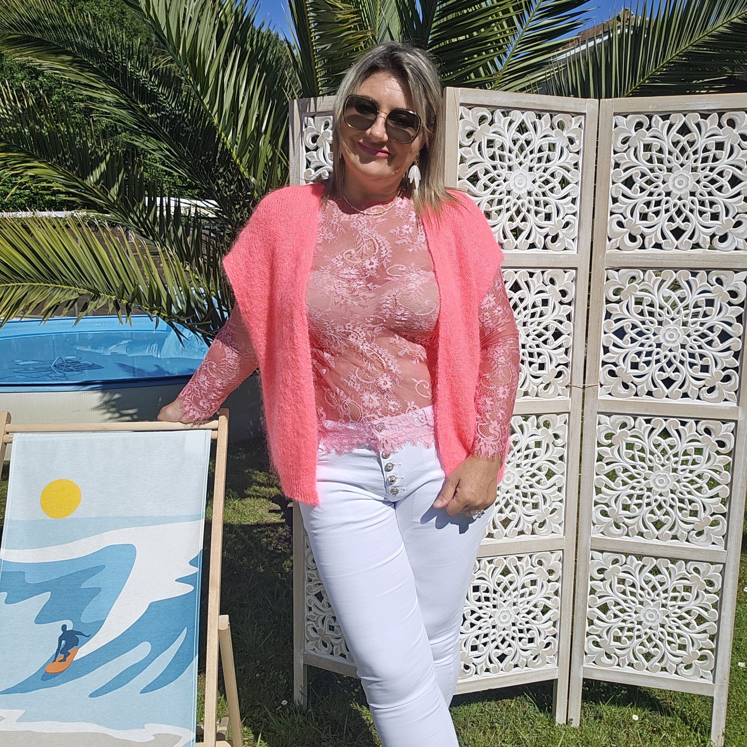 Jean's blanc push up avec boutons fantaisie – Image 7