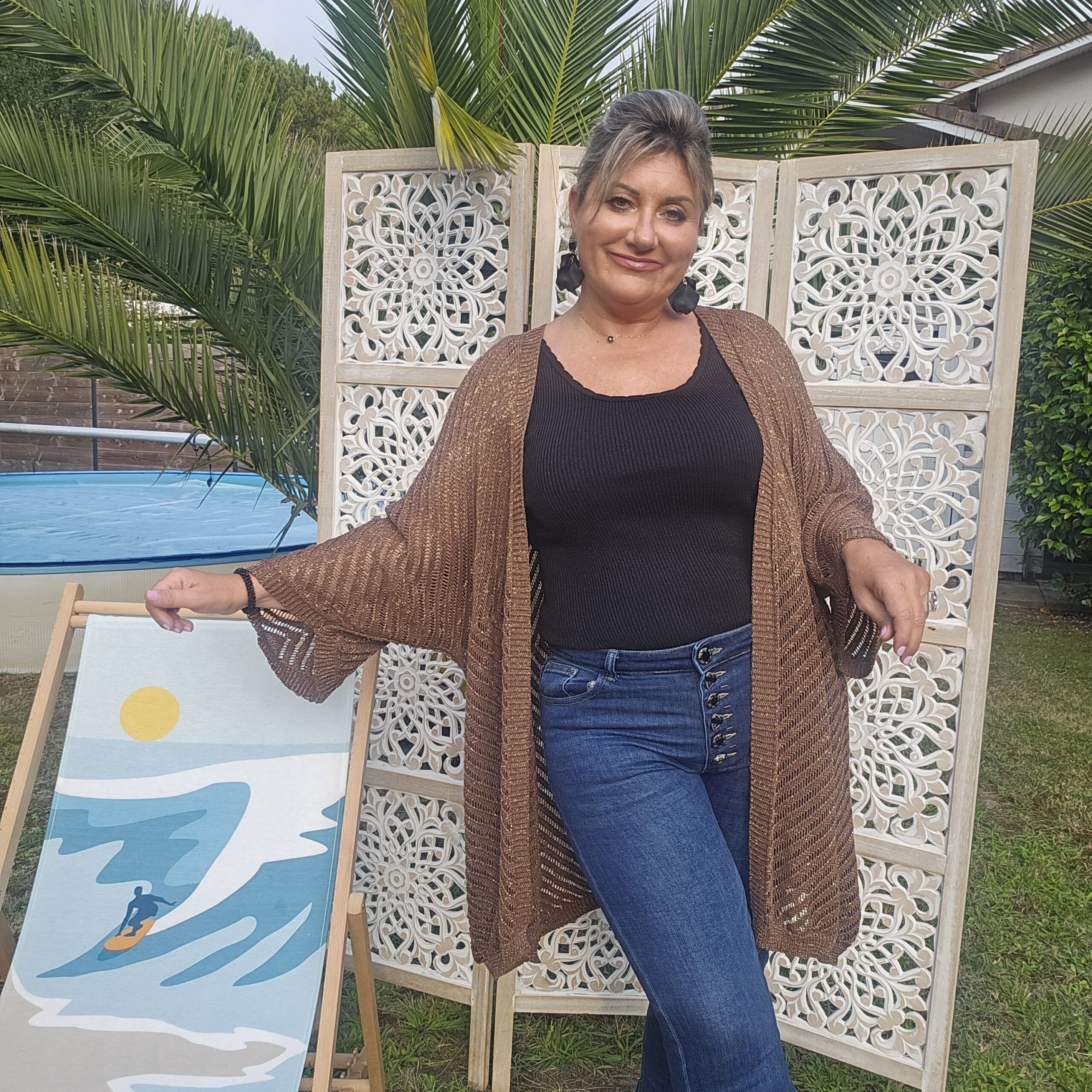 Jean's bleu foncé boutons cœurs – Image 8