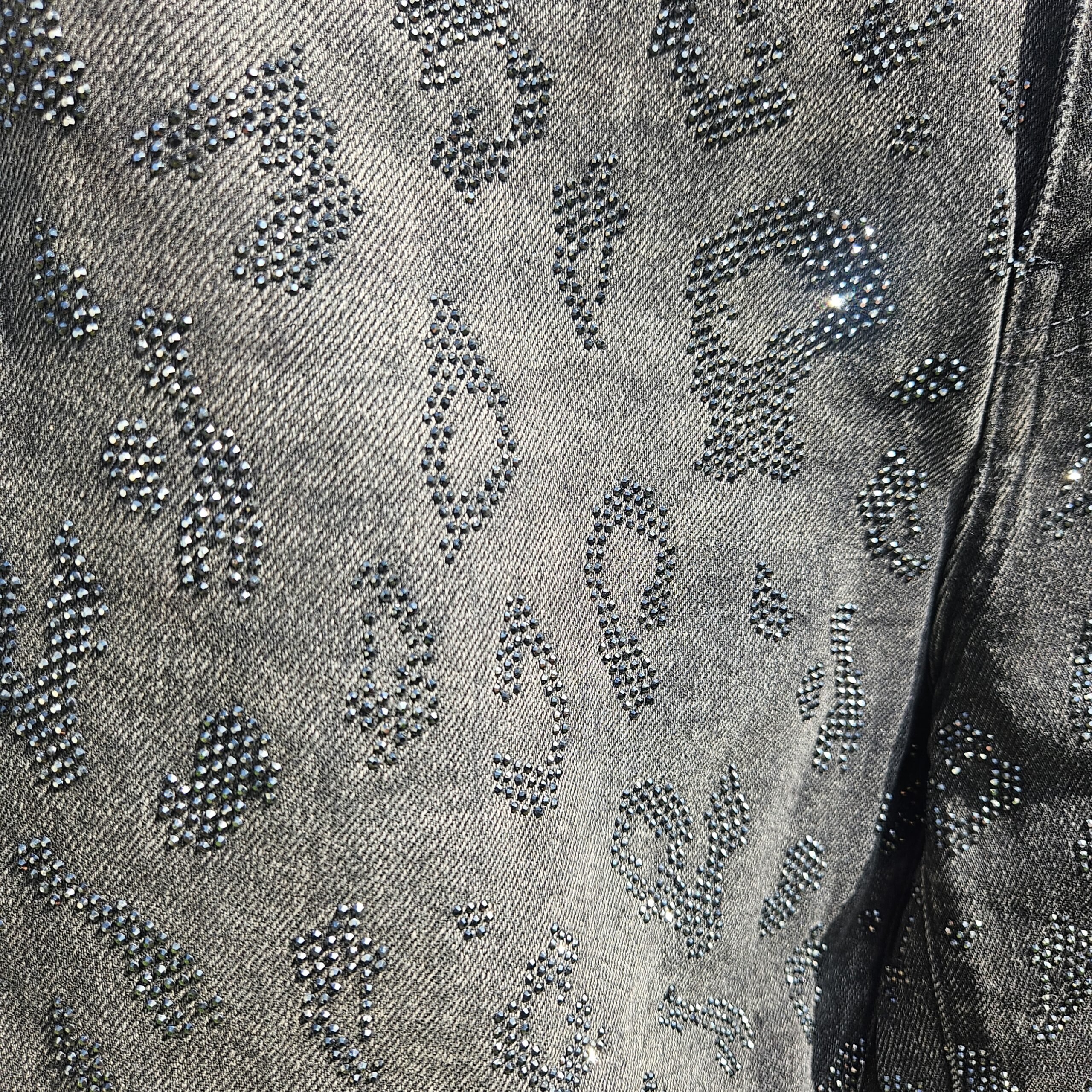 Jean's noir délavé avec strass – Image 21