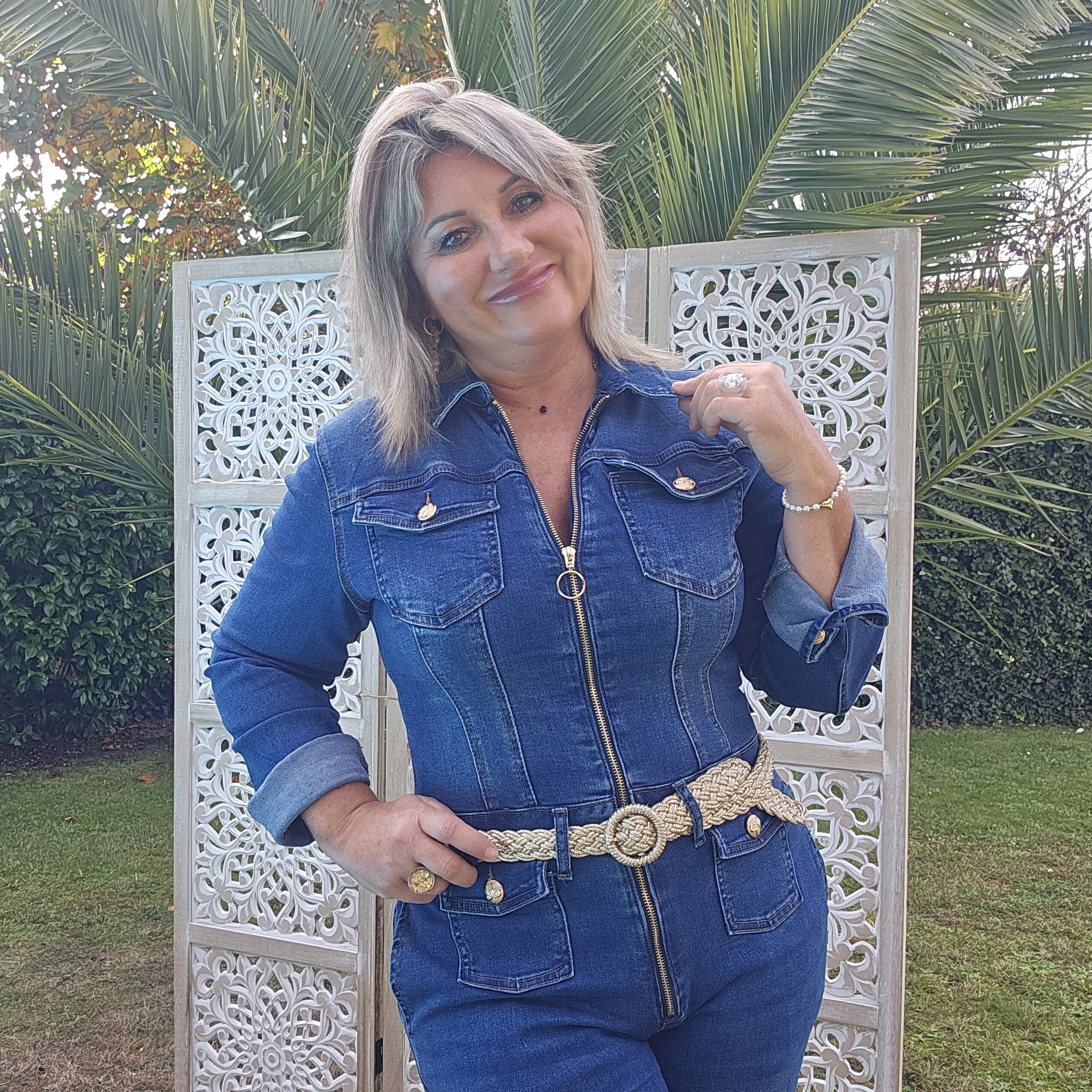 Combinaison en jean stretch à zip – Image 15