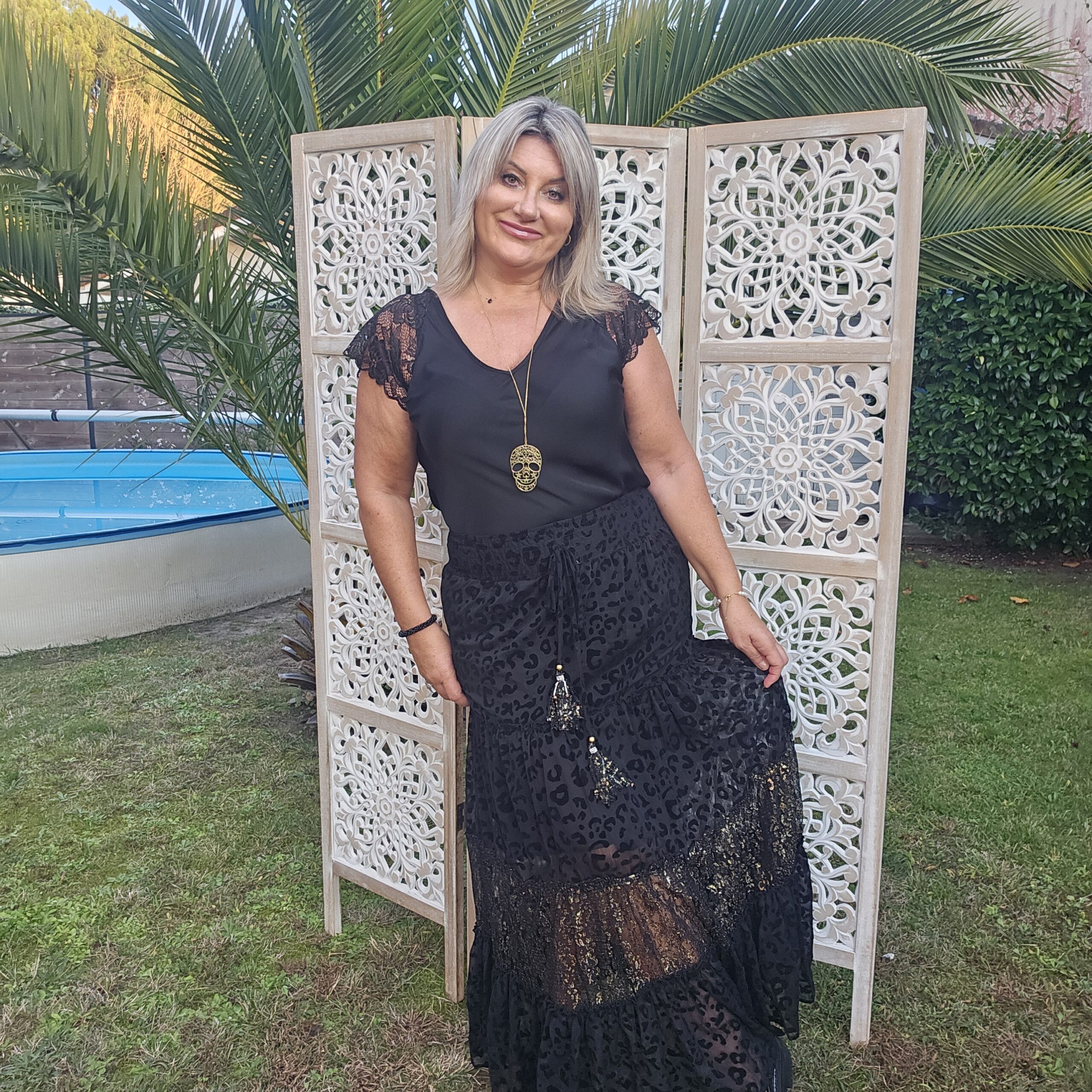 Jupe longue noire Last Queen – Image 2