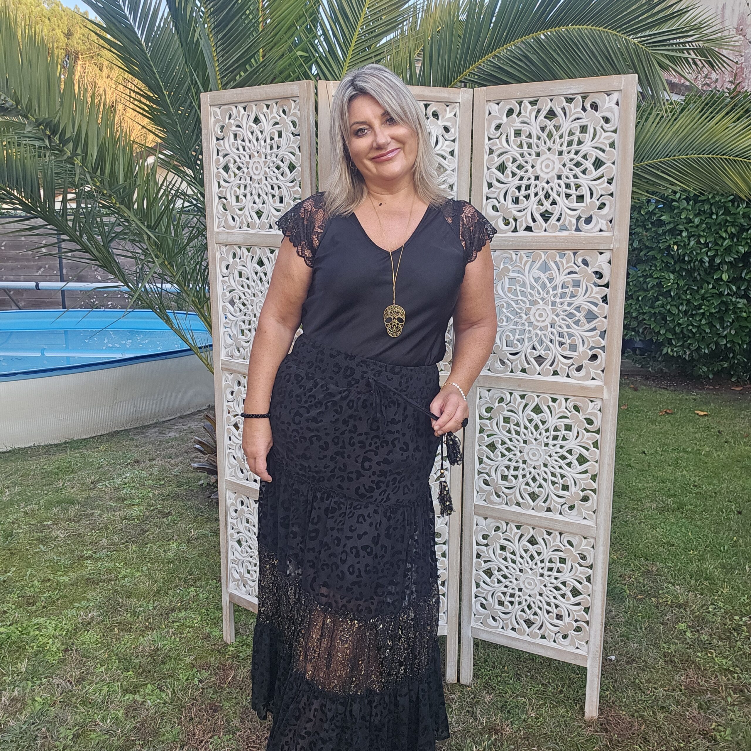 Jupe longue noire Last Queen – Image 3