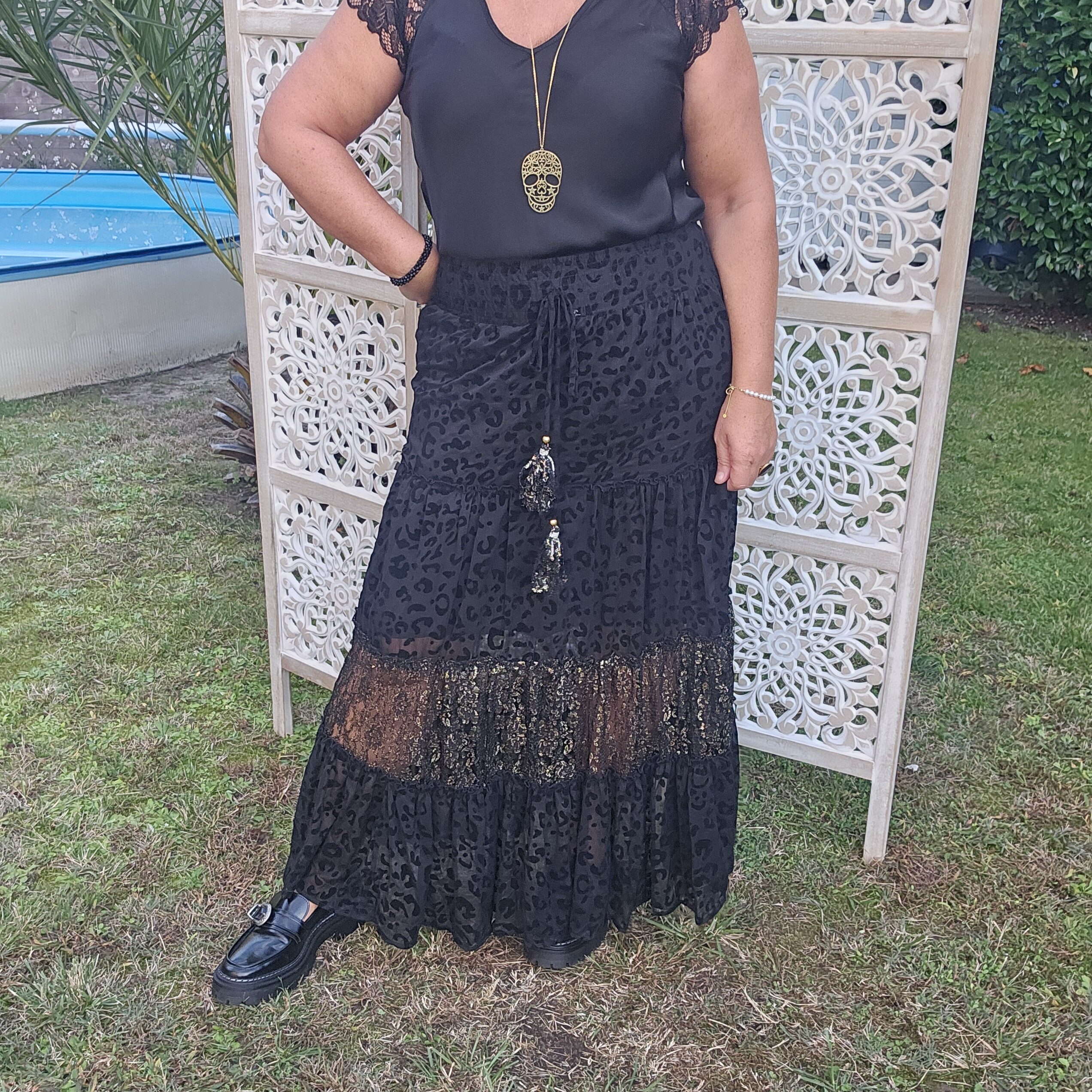 Jupe longue noire Last Queen – Image 6