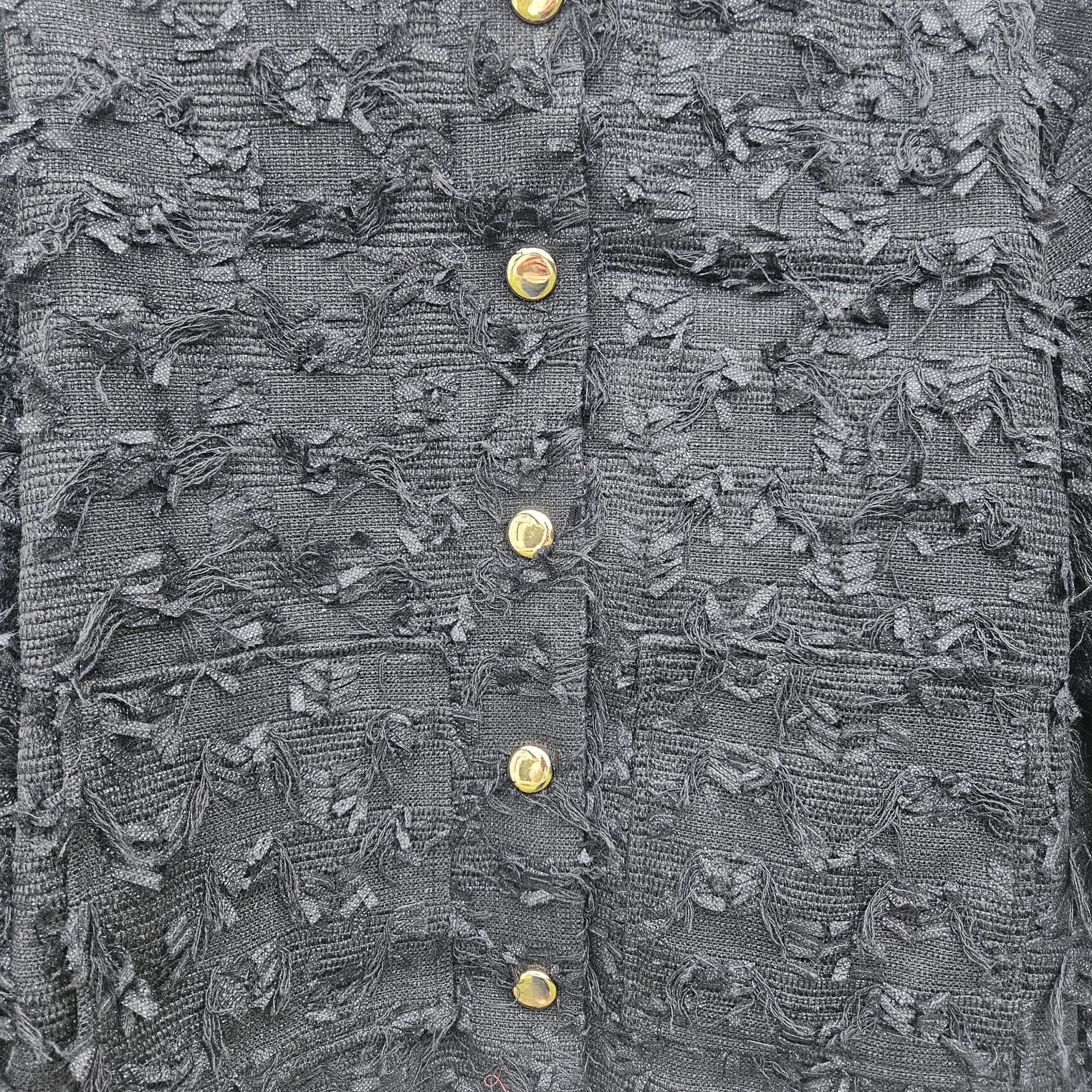 Veste courte noire en tweed – Image 17