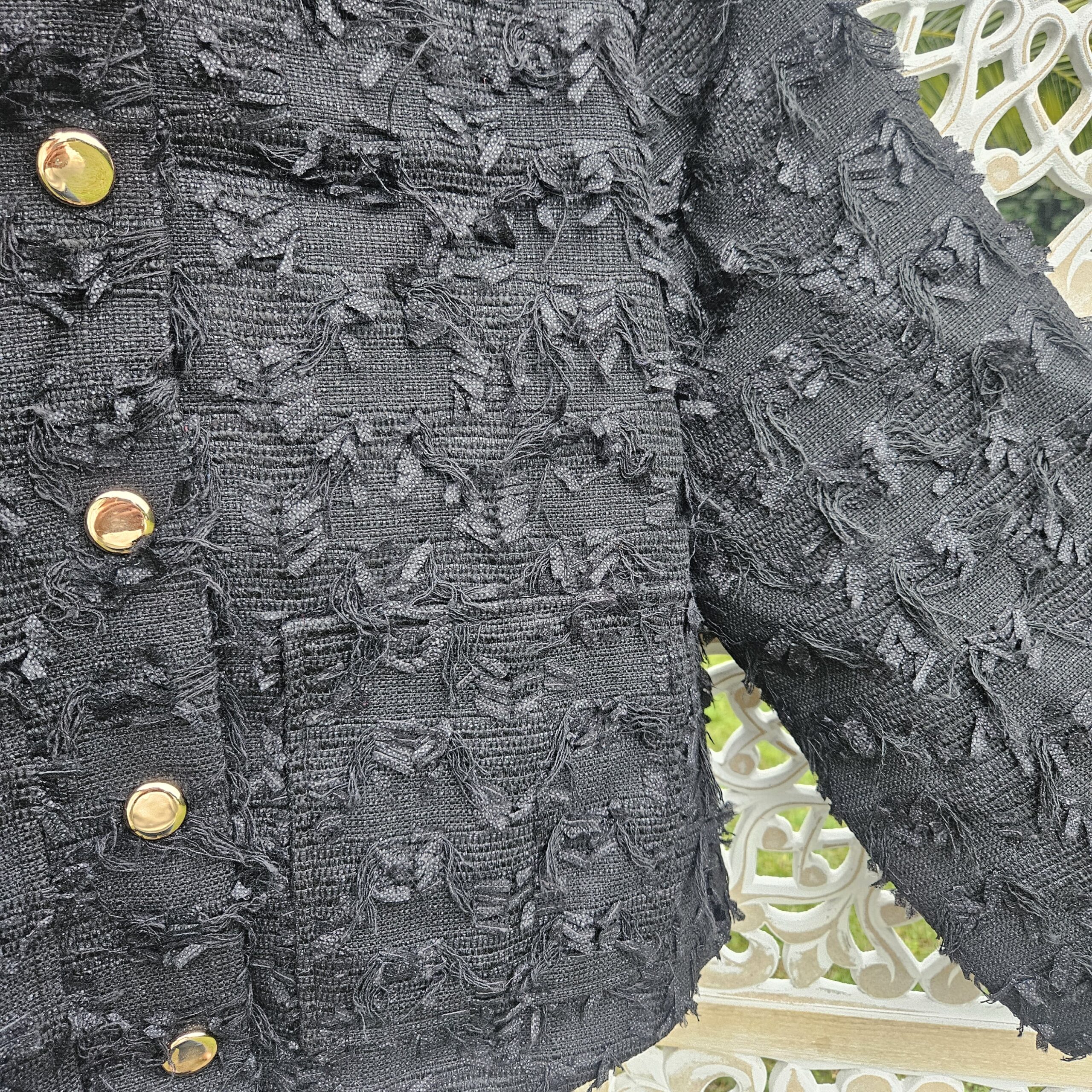 Veste courte noire en tweed – Image 18