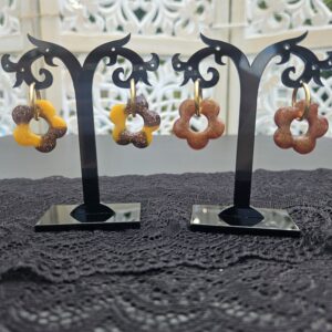 Créole simple fleur 5 pétales pailletée