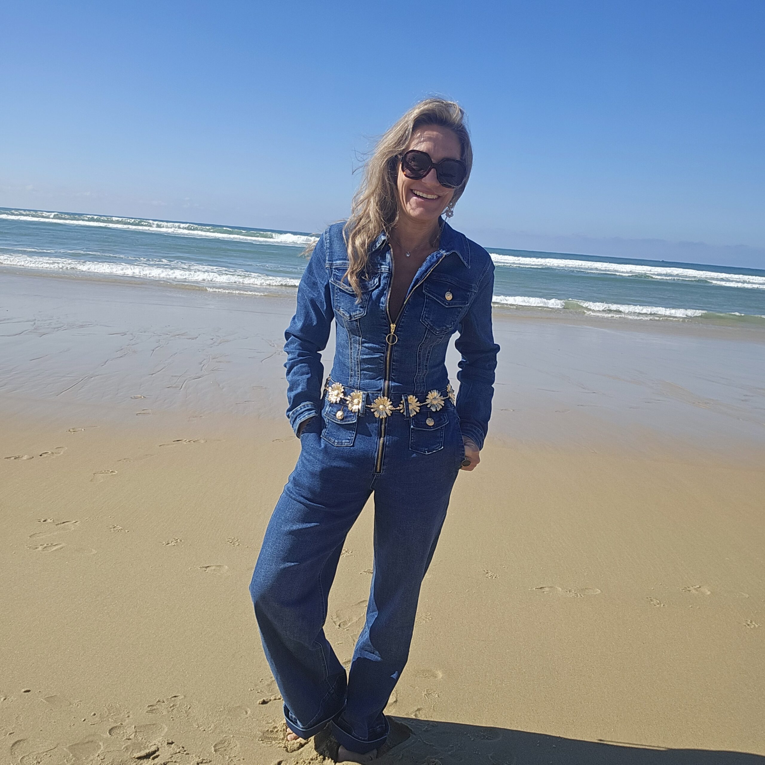 Combinaison en jean stretch à zip – Image 8