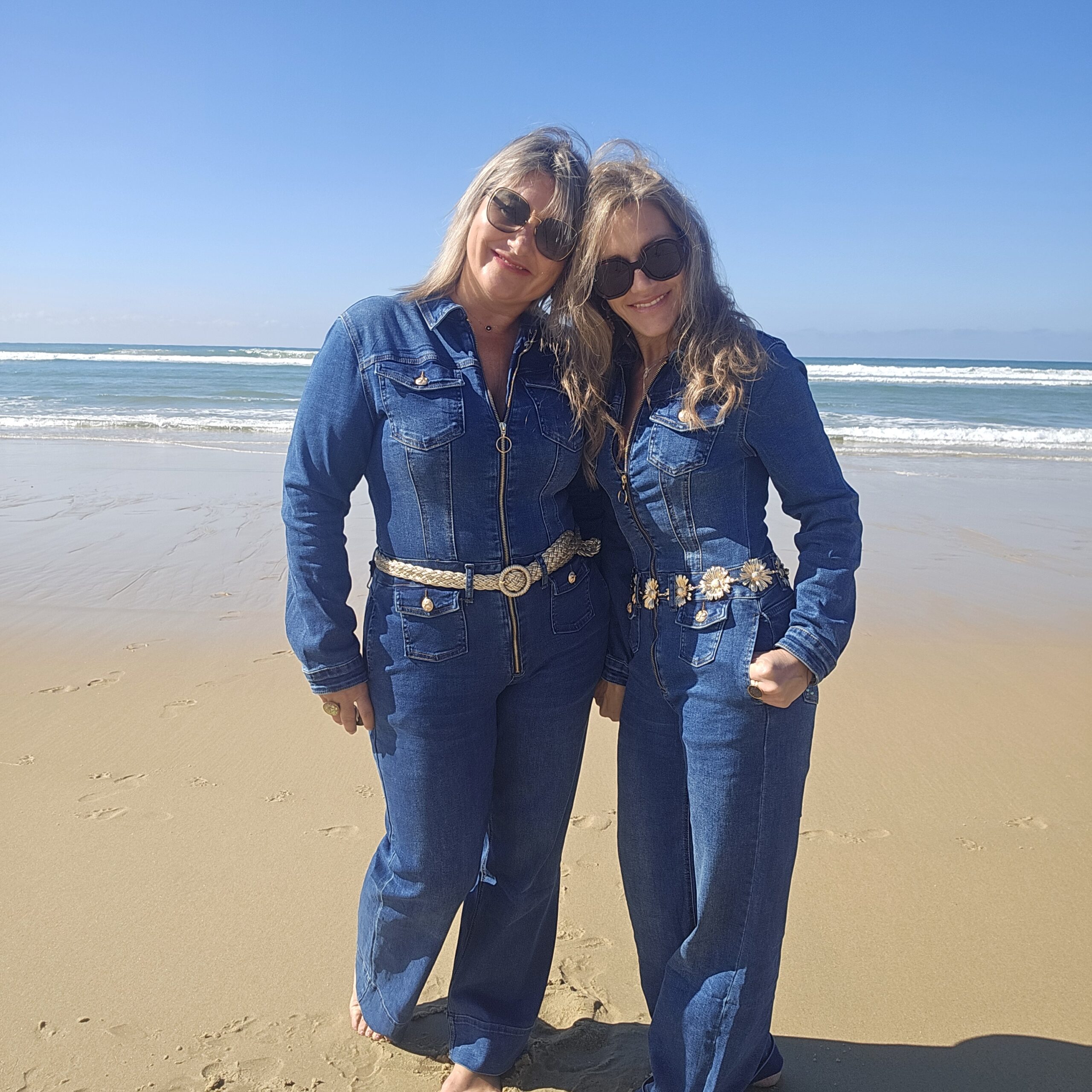 Combinaison en jean stretch à zip – Image 2