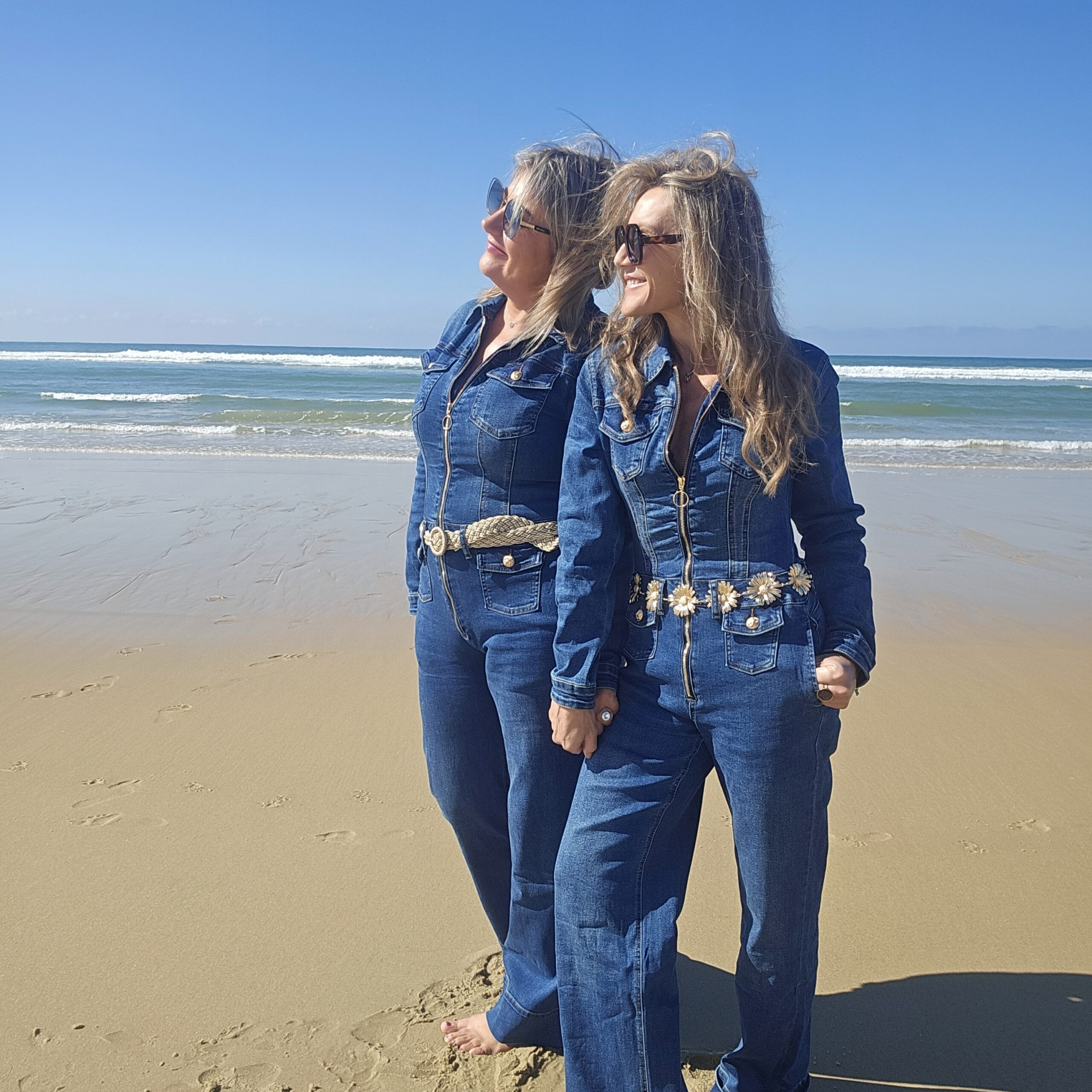 Combinaison en jean stretch à zip – Image 3