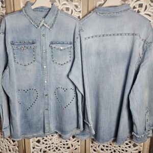 Chemise en Jean avec clous argentés