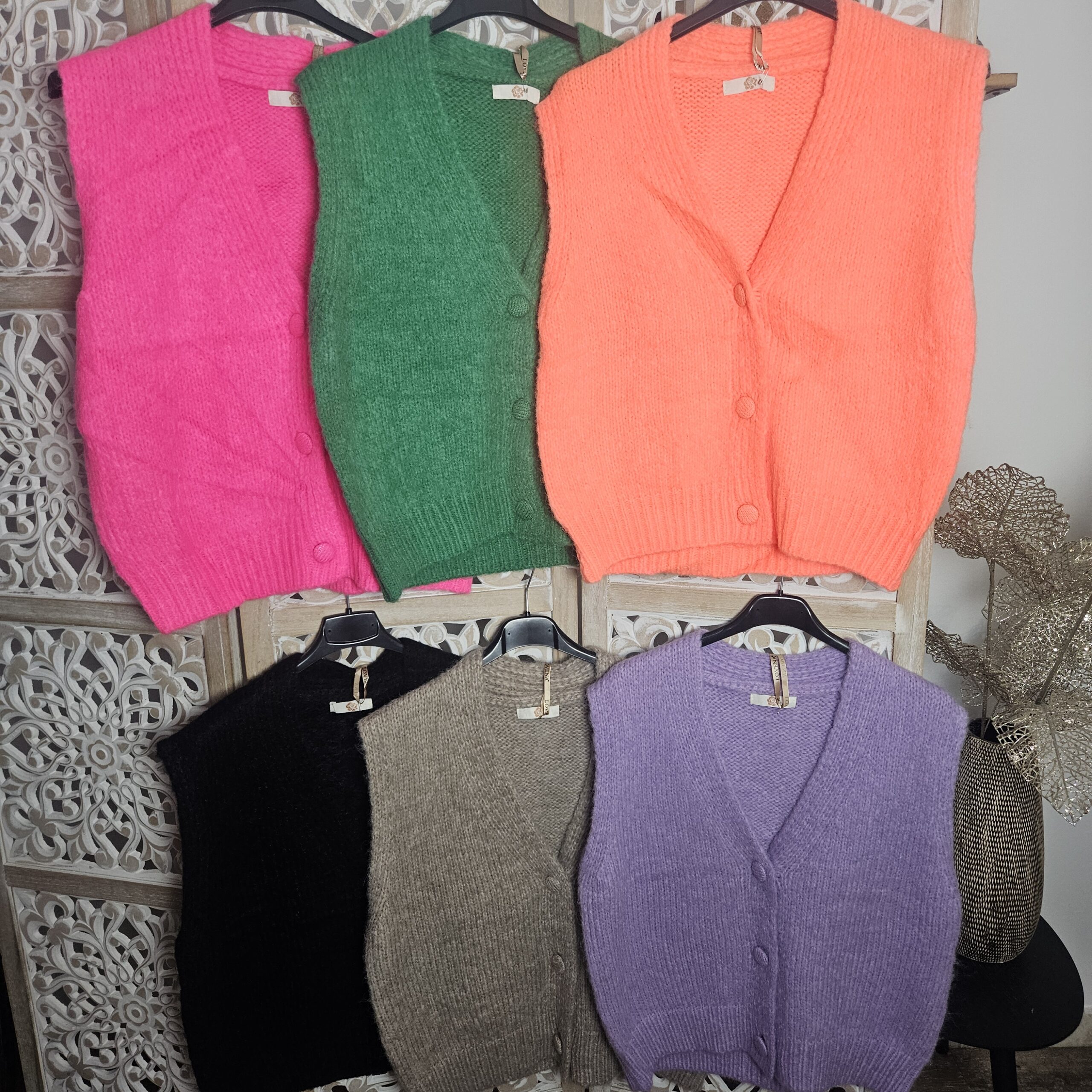 Gilet sans manches 3 boutons