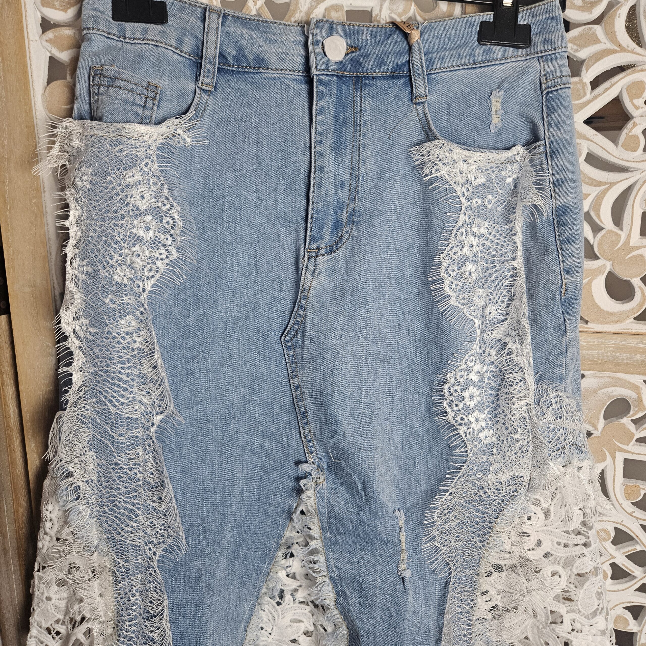 Jupe longue en Jean et dentelle – Image 11