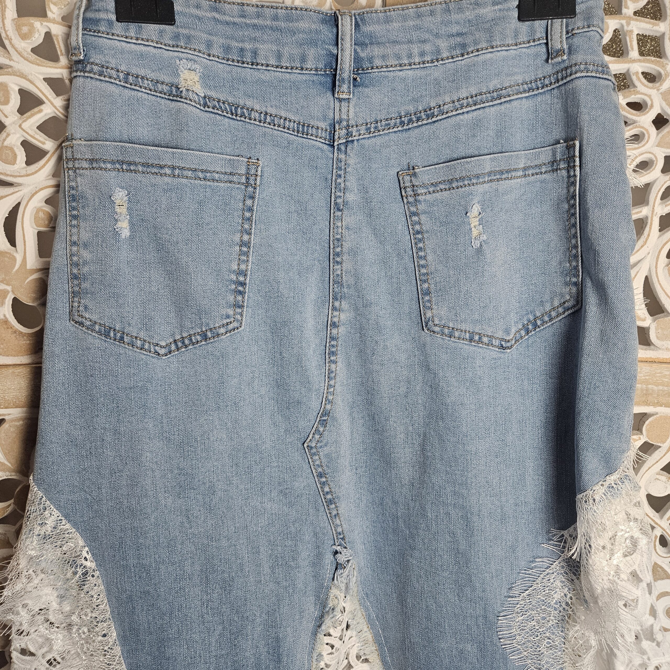 Jupe longue en Jean et dentelle – Image 14