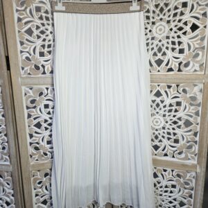 Jupe longue plissée blanche