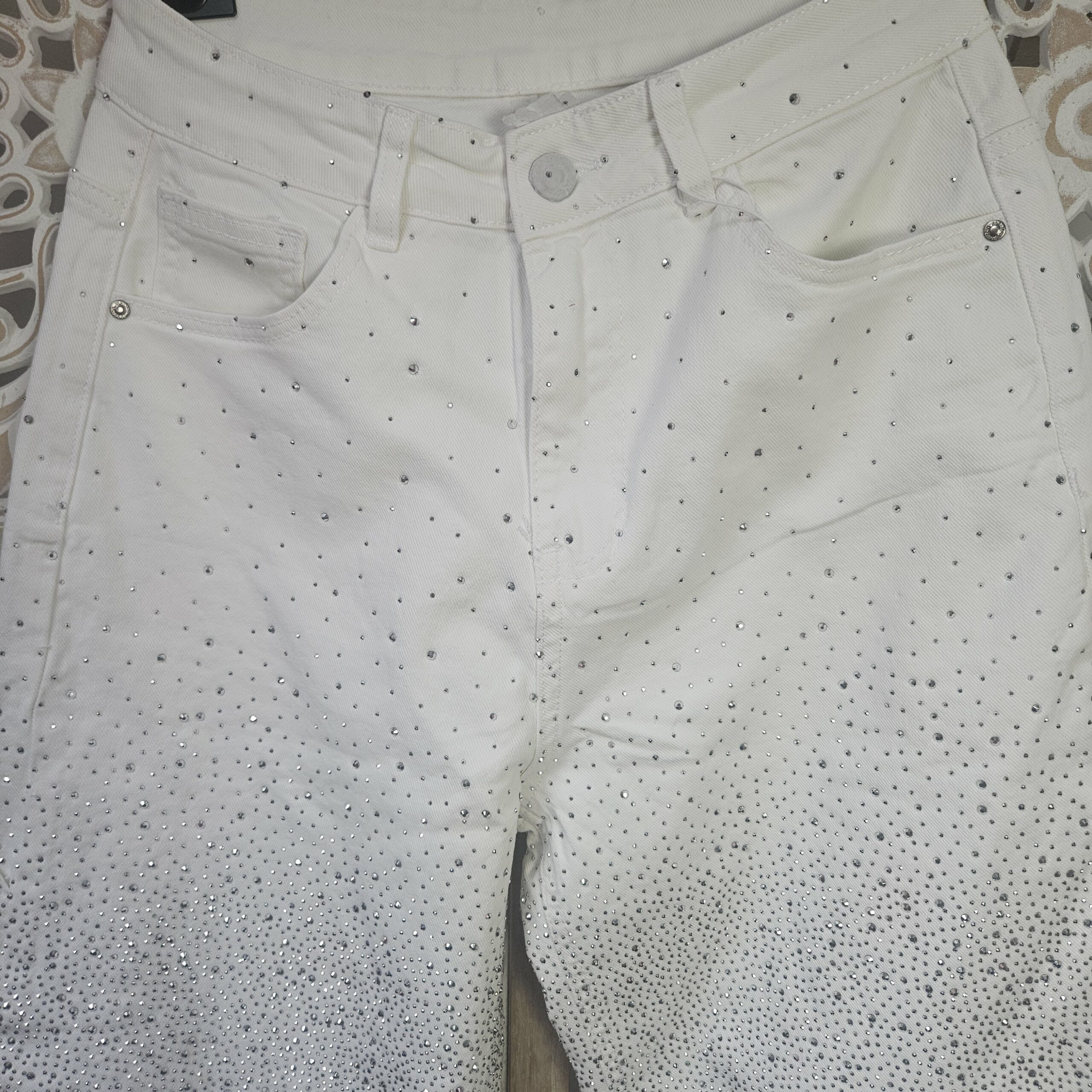 Jean blanc strass – Image 14