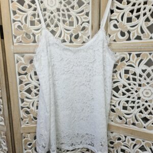 Top à bretelles en dentelle