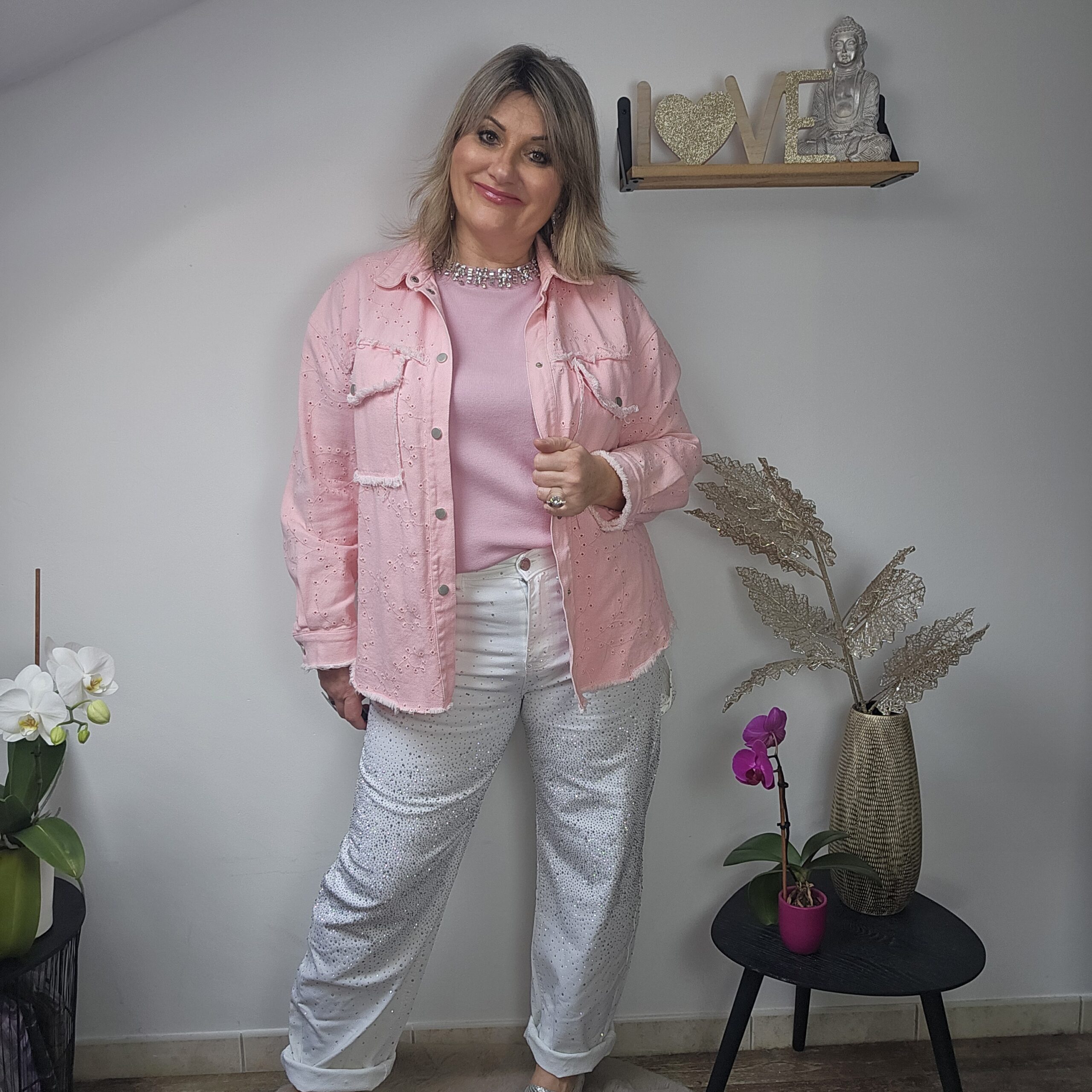 Jean blanc strass – Image 11