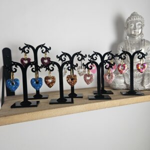 Créole cœur pailleté 2,5 cm