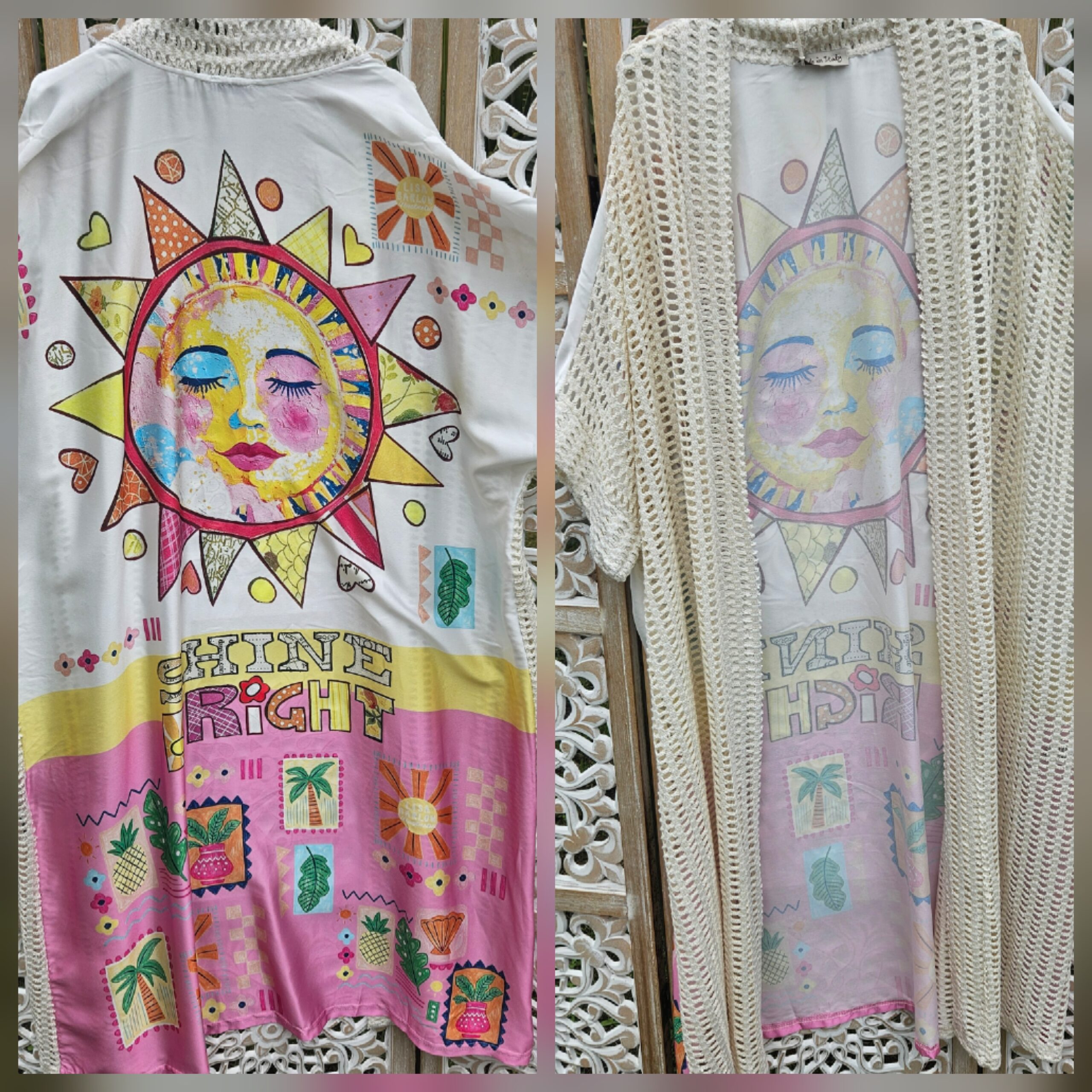 Kimono en maille et soleil
