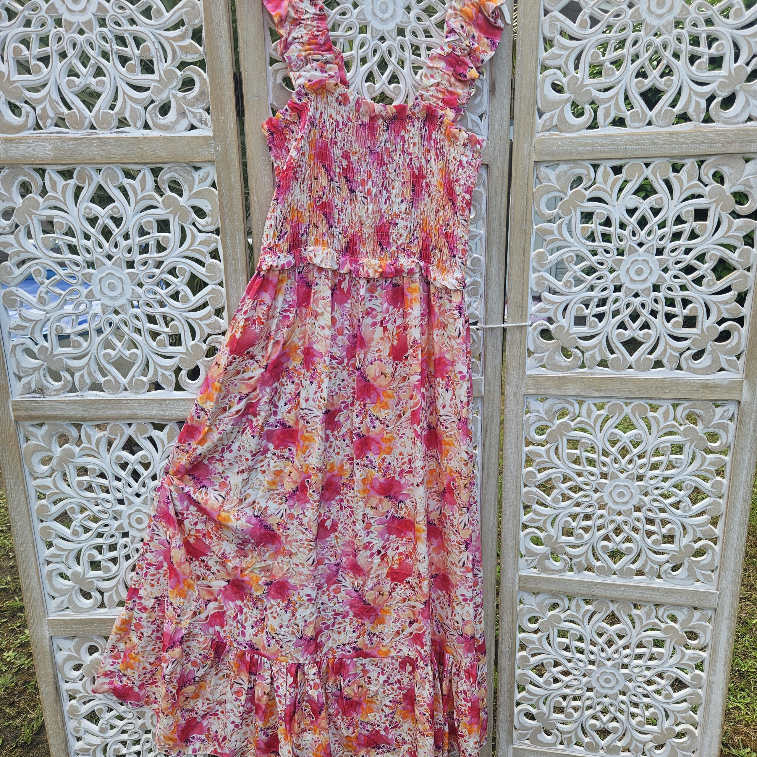 Robe longue fleurie