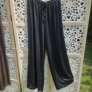Pantalon large satiné