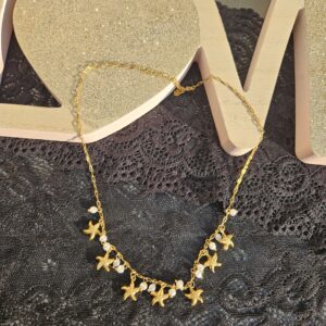 Collier étoile de mer et perles
