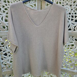 Pull oversize manches courtes mini sequins