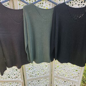 Pull doux avec fils argentés