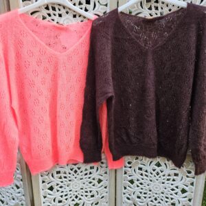 Pull fin ajouré