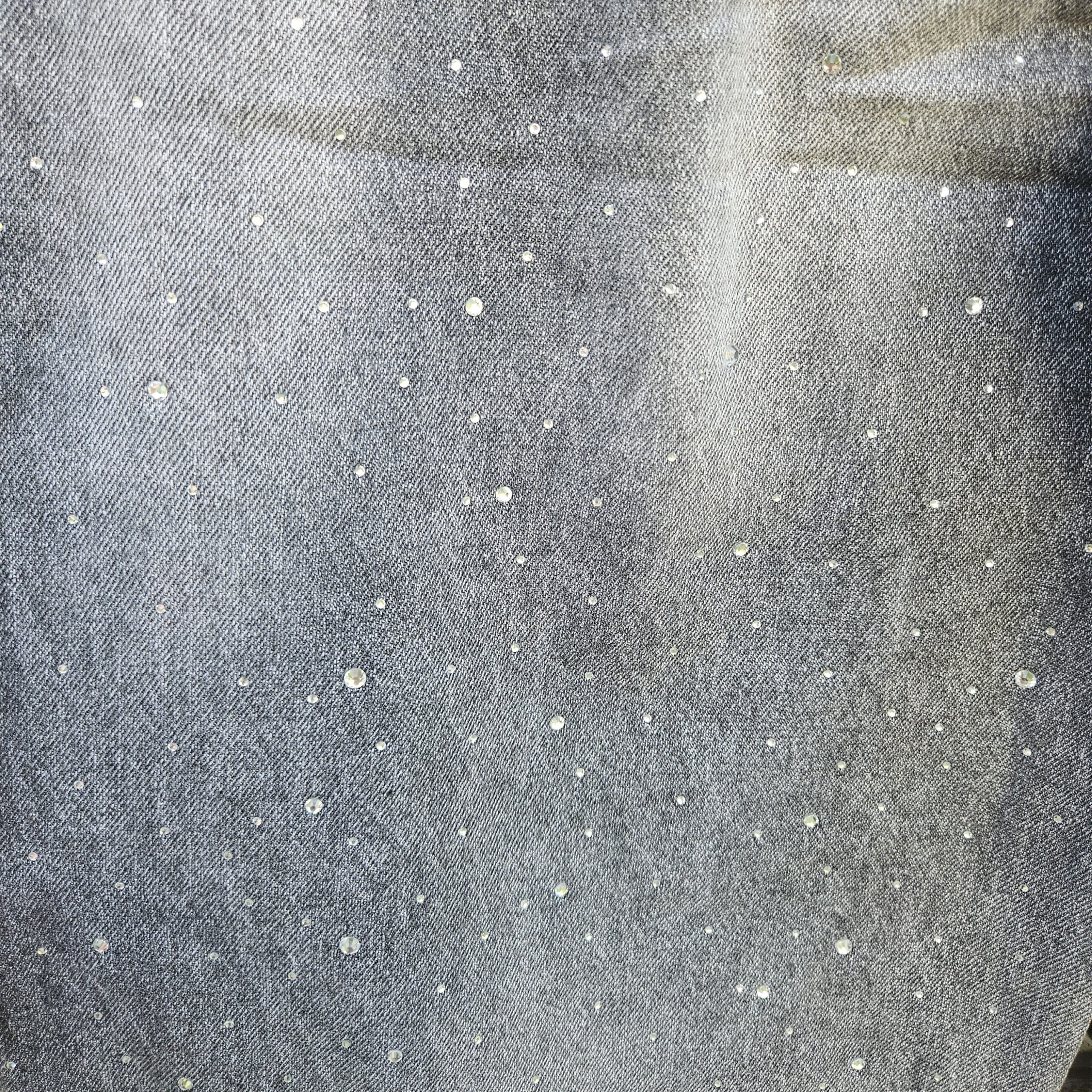 Jeans Barrel gris clair Strass – Image 9